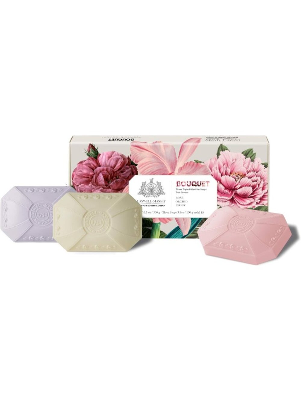 Moisturizing Natural Bar Soap Gift Set - Peony, Orchid & Rose Scents